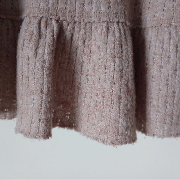 Maeve Anthropologie Heather Pink Cowl Neck Sweater Size Medium - Picture 10 of 10